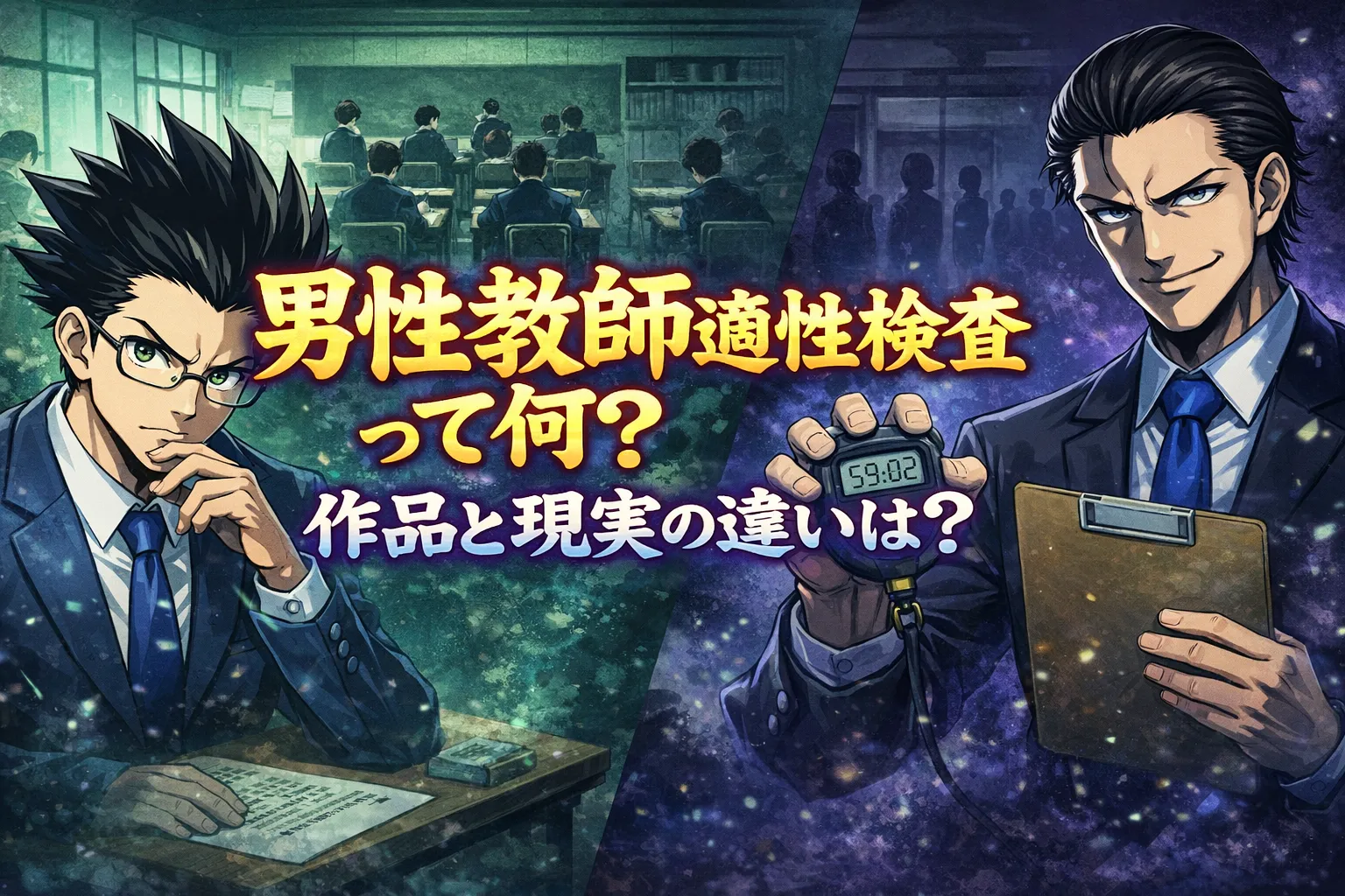 男性教師適性検査って何？作品と現実の違いは？