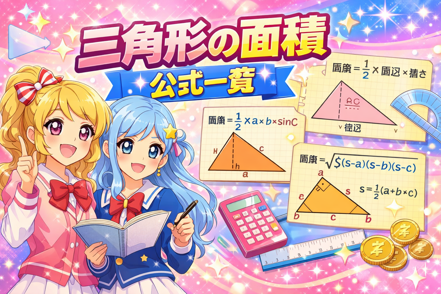 三角形の面積の公式一覧