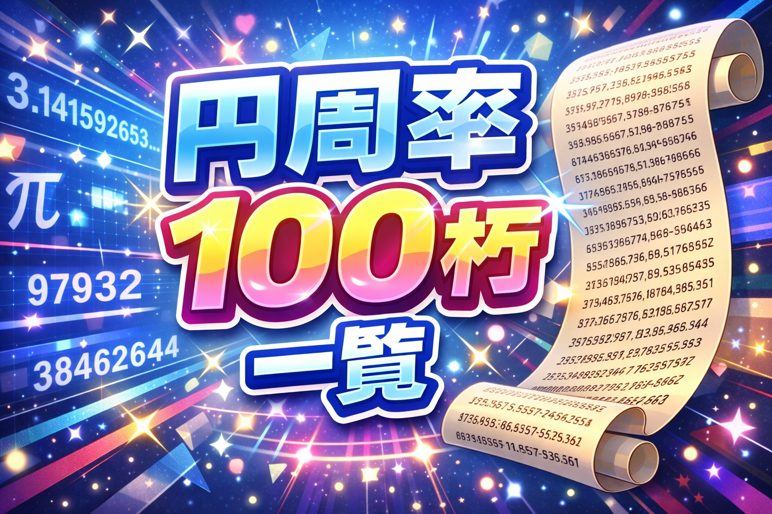 円周率100桁一覧