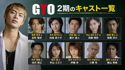 GTO 2期のキャスト一覧｜2014年版の生徒・教師キャストをわかりやすく紹介