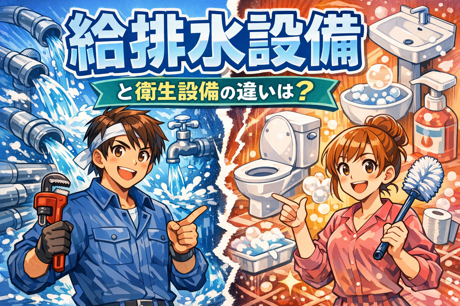 給排水設備と衛生設備の違いは？