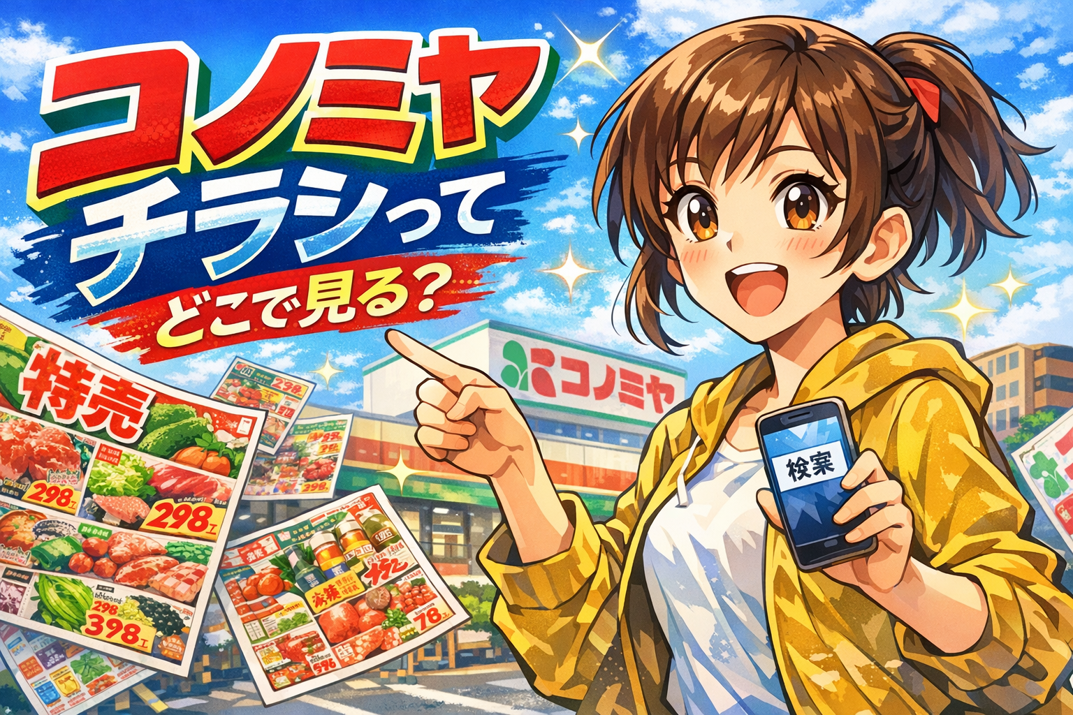 コノミヤ チラシってどこで見る？