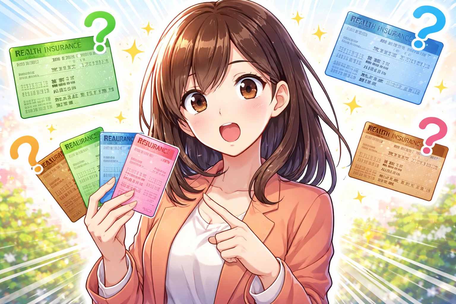 （保険証 色）って何が違うの？緑・青・茶・ピンクの意味は？