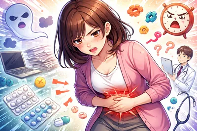 胃がキューっと痛いって何が原因？ストレス？受診の目安は？