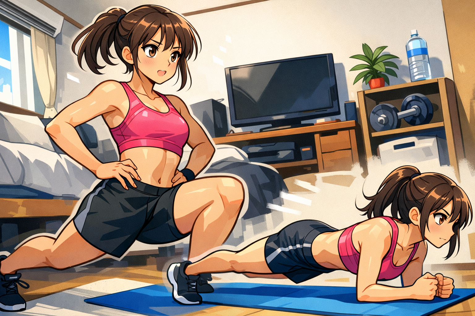 狭い部屋でも「下半身＋体幹」を押さえれば十分効く