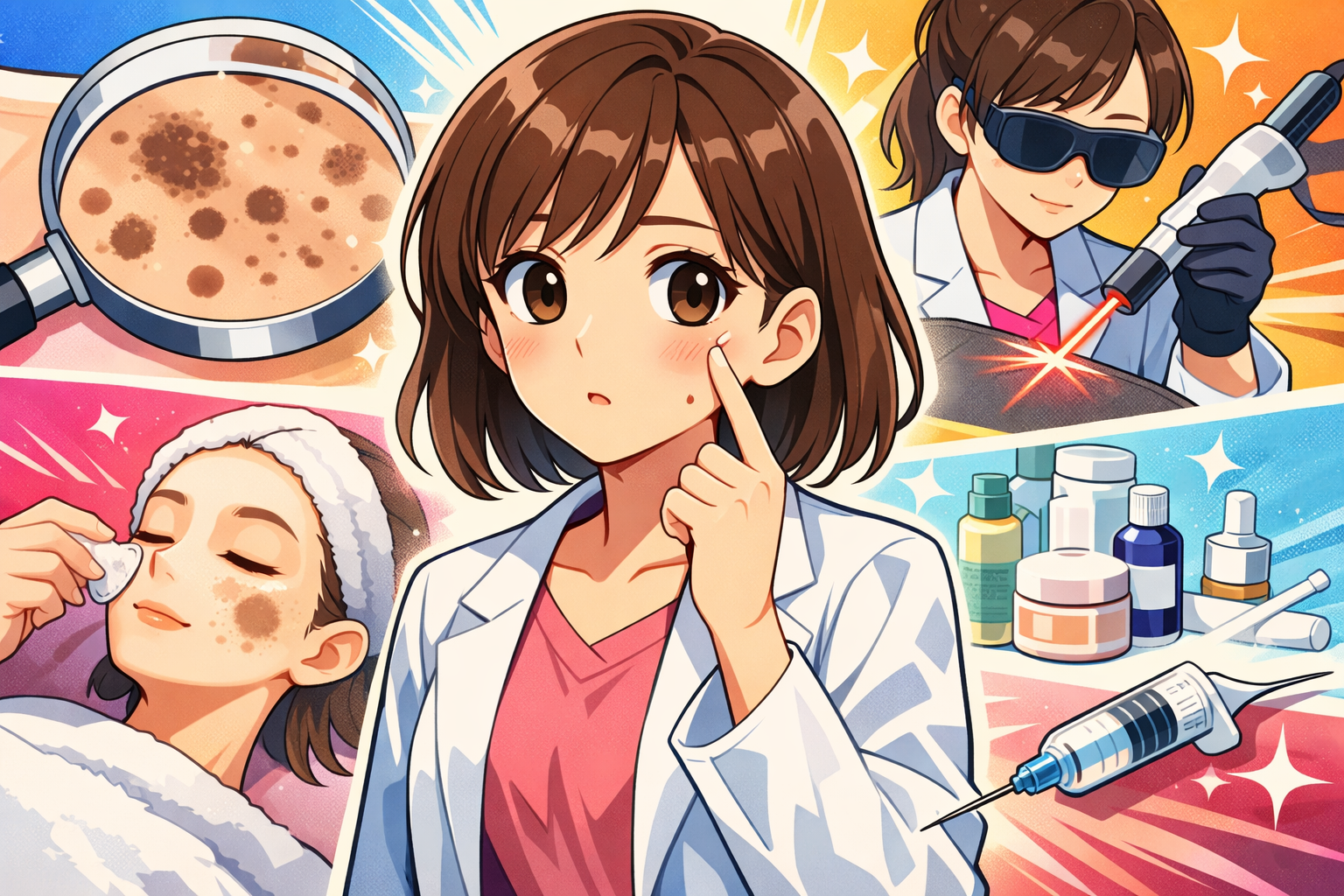 シミ取りは「種類の見極め」と「治療の選び分け」が9割だよ