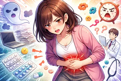 胃がキューっと痛いって何が原因？ストレス？受診の目安は？