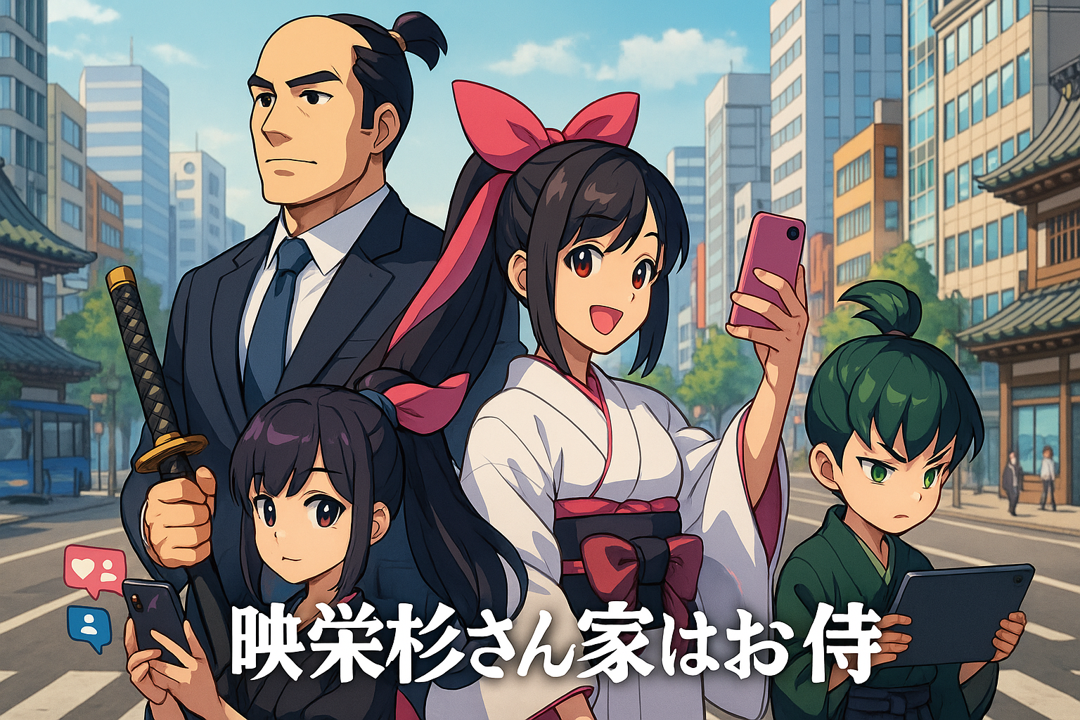 映栄杉さん家はお侍がアツい！現代に生きる侍一家のギャグアニメがじわ伸び中